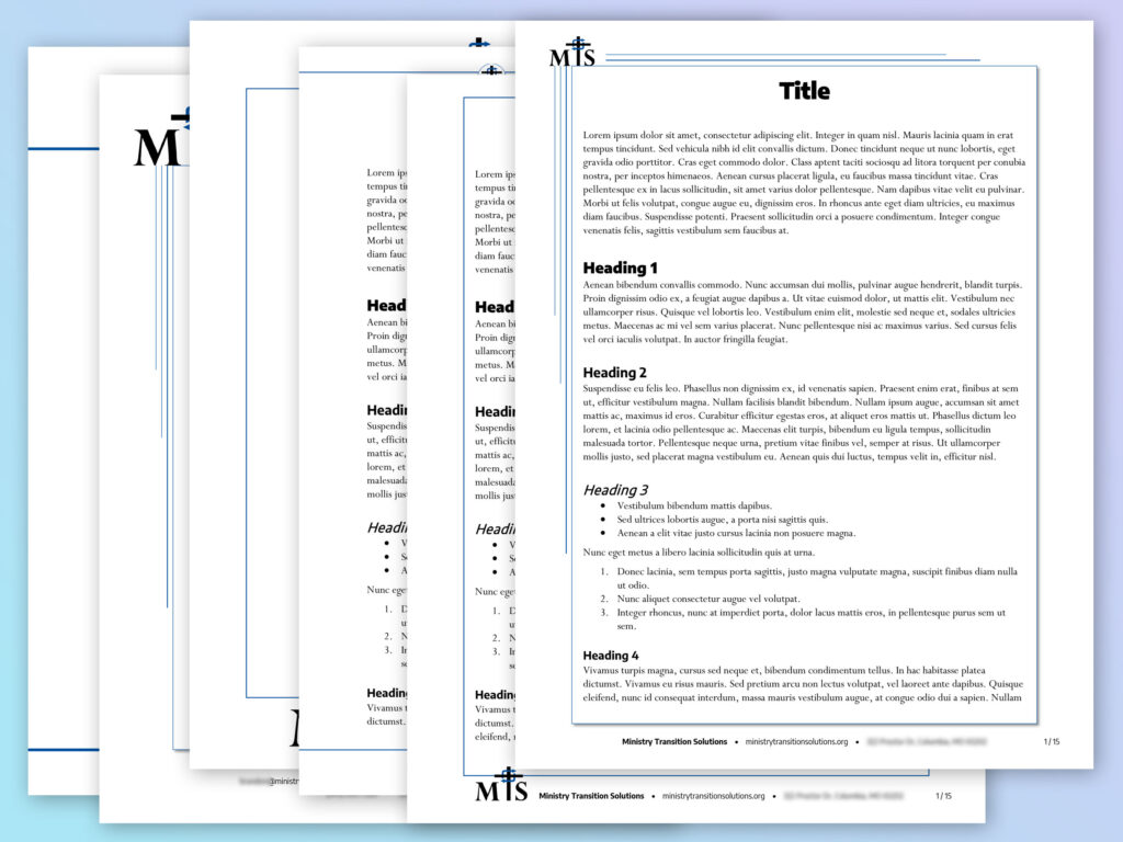 Letterhead and document template designs